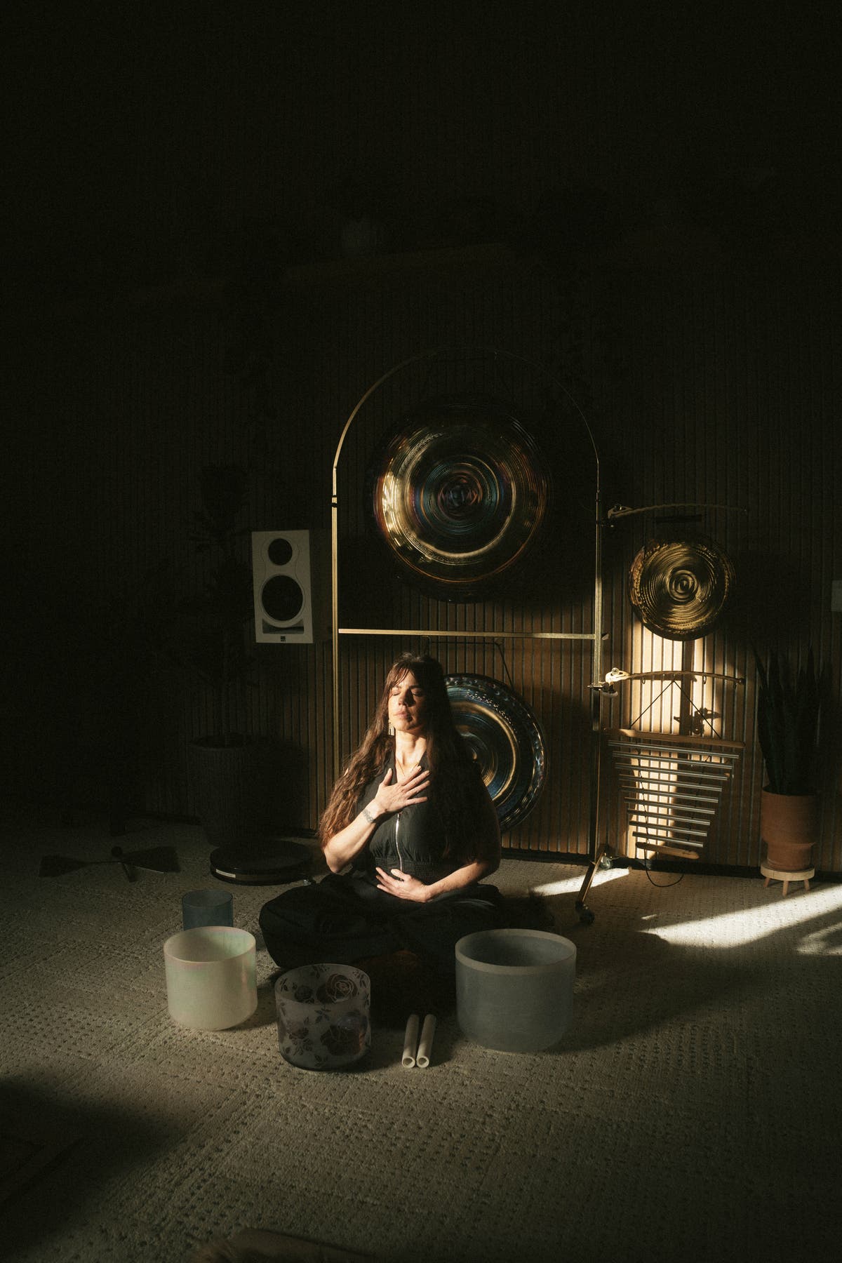 Serene space for breathwork practice